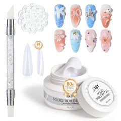 GAOY solid builder gel nail art mold set enables precise 3D designs and extensions.