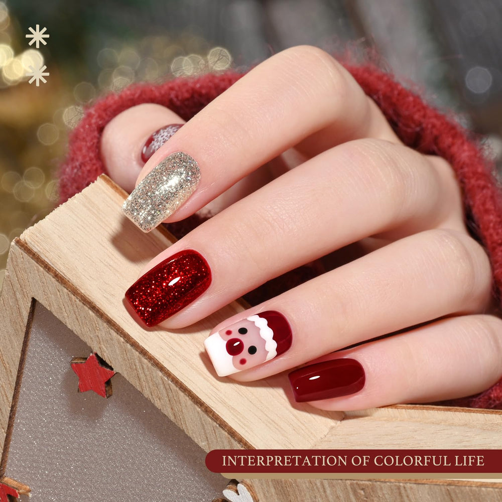 GAOY sparkle finish gel nail polish for luminous nail art.