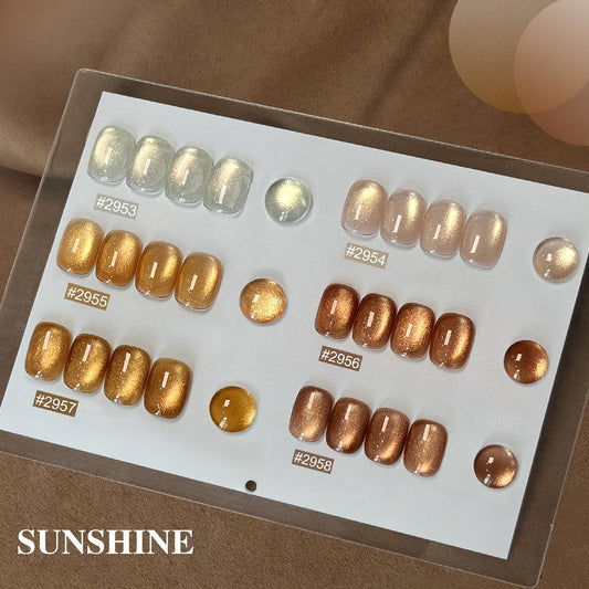 GAOY Sunshine gold gel color adds warm, reflective highlights to daytime looks.
