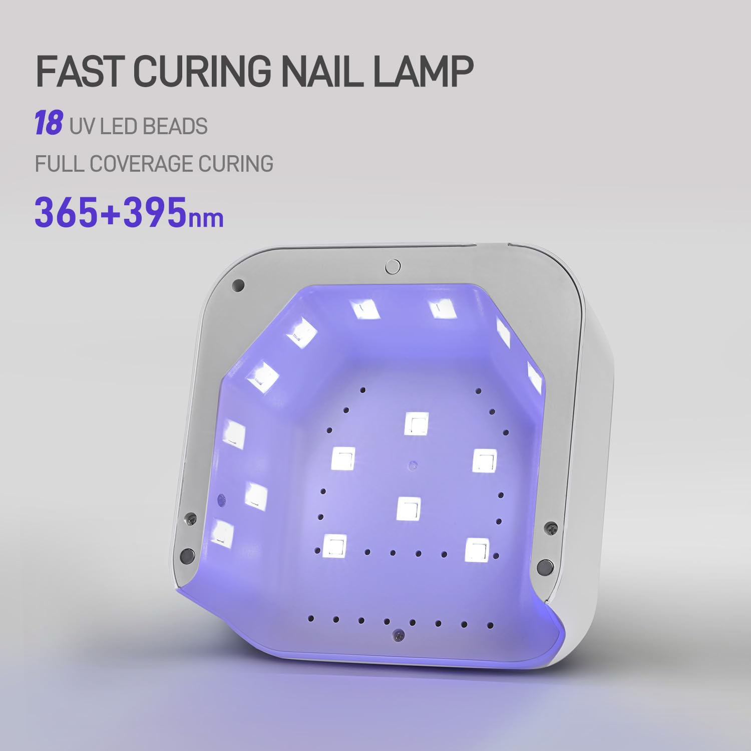 GAOY UV nail lamp top view showing compact design for home use