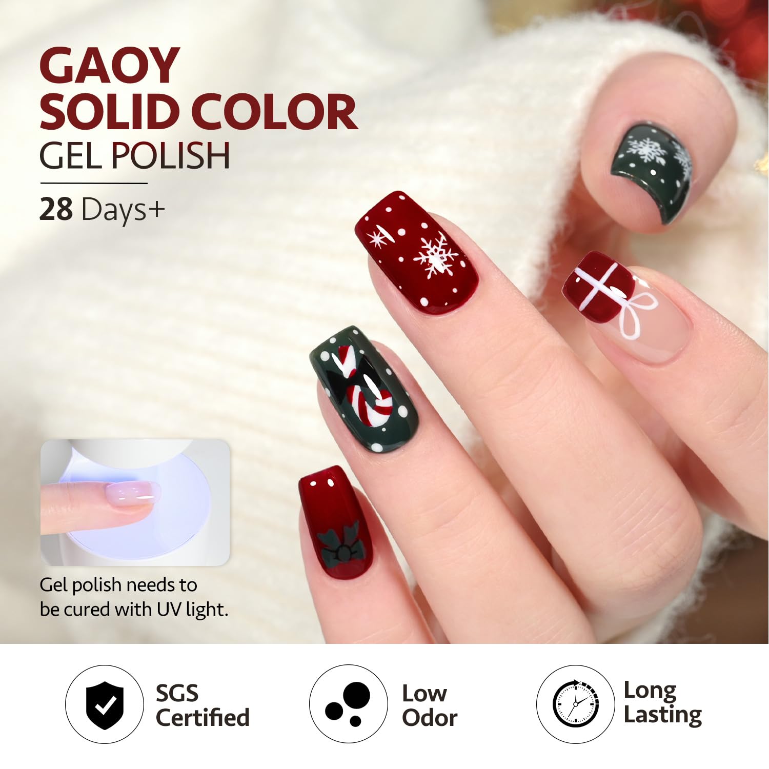 GAOY winter-themed gel nail polish for seasonal looks.