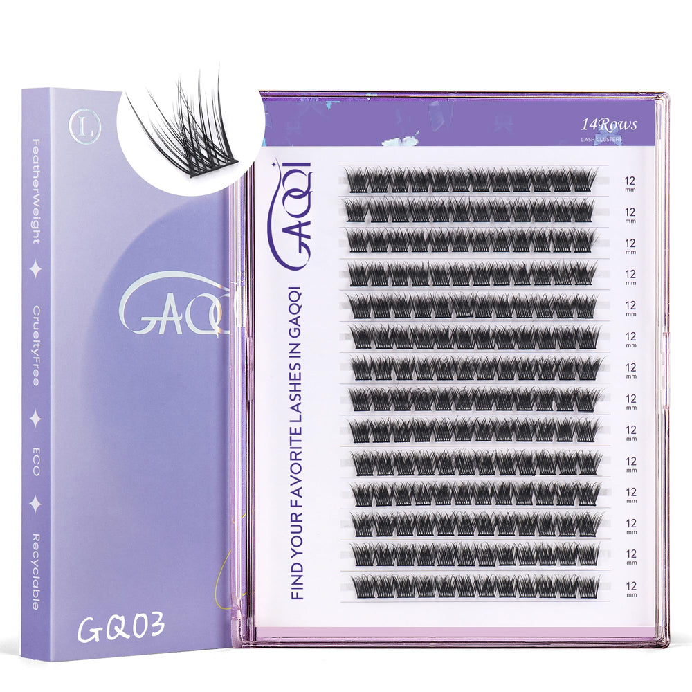 GAQQI GQ03 lash clusters 168pcs for all-day natural lift and subtle volume