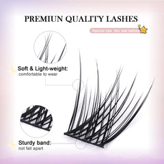 GAQQI GQ03 cat-eye lashes provide subtle drama with lightweight feel for evenings.