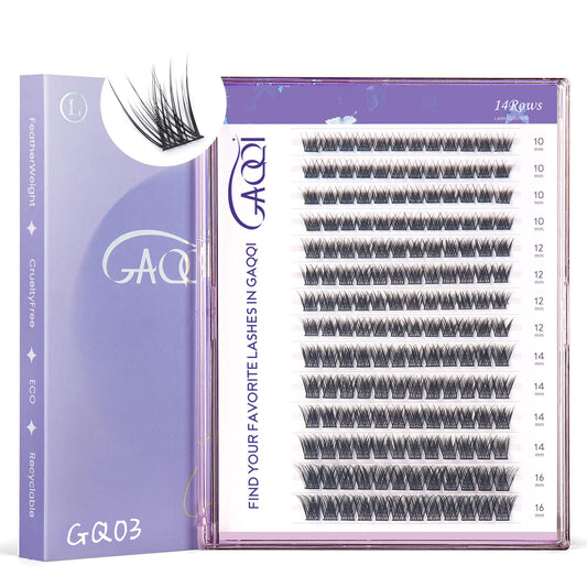GAQQI GQ03 natural wispy lash clusters for everyday wear with feather-light comfort.