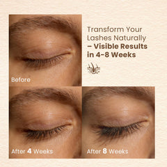 GAQQI lash serum texture in clear liquid to illustrate gentle nourishing formula.