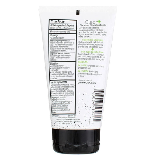 Garnier Clean Scrub 3-pack collection on shelf, value for skincare routine