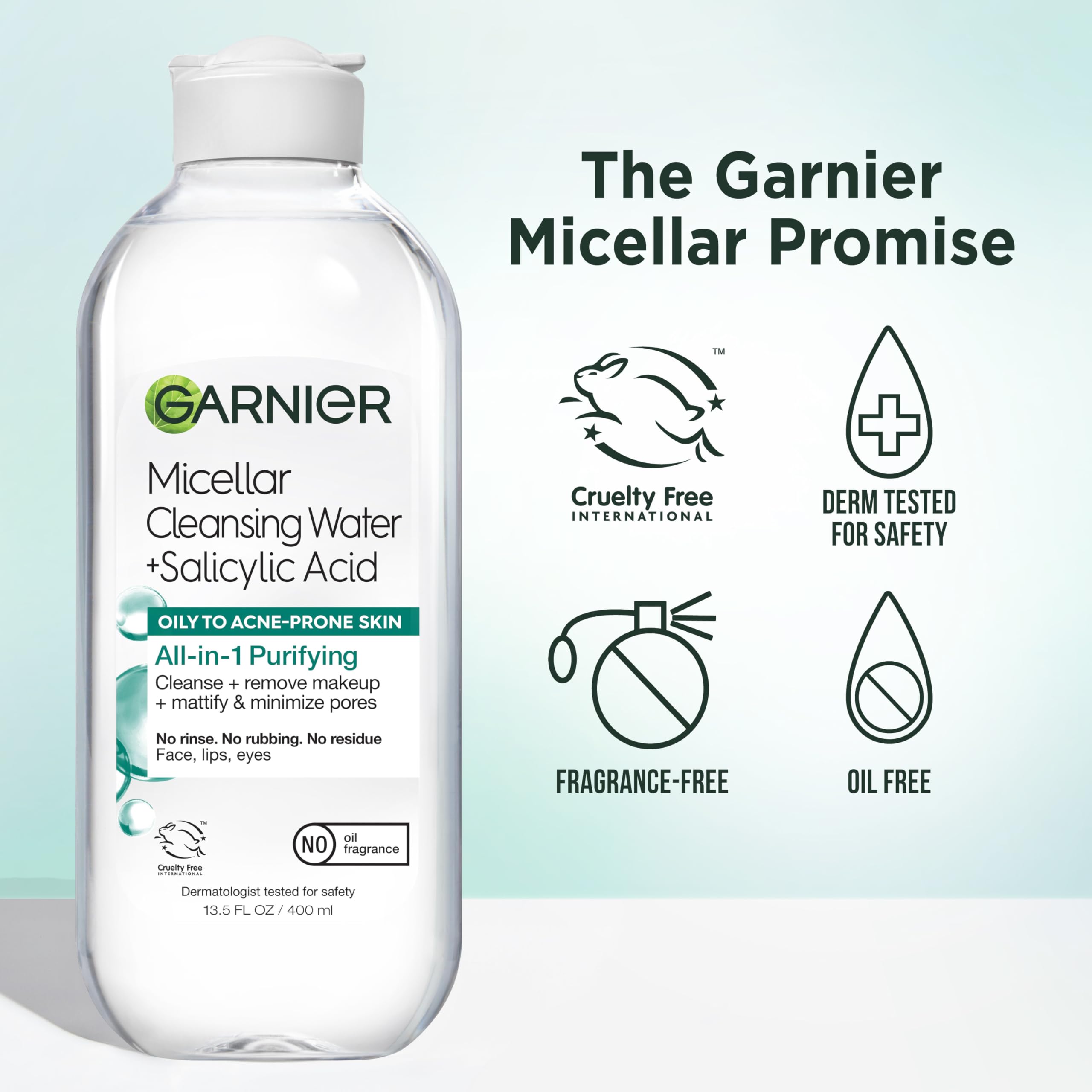 Garnier Cruelty-Free Leaping Bunny logo on packaging.
