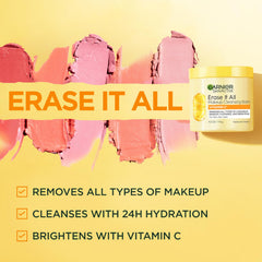Garnier Erase It All Cleansing Balm dissolves sunscreen and lip makeup