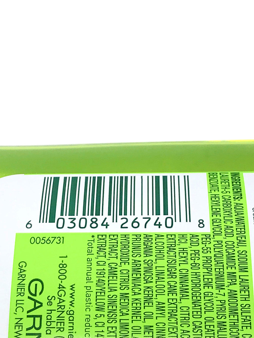 Garnier Fructis Sleek & Shine model hair closeup showing shine.
