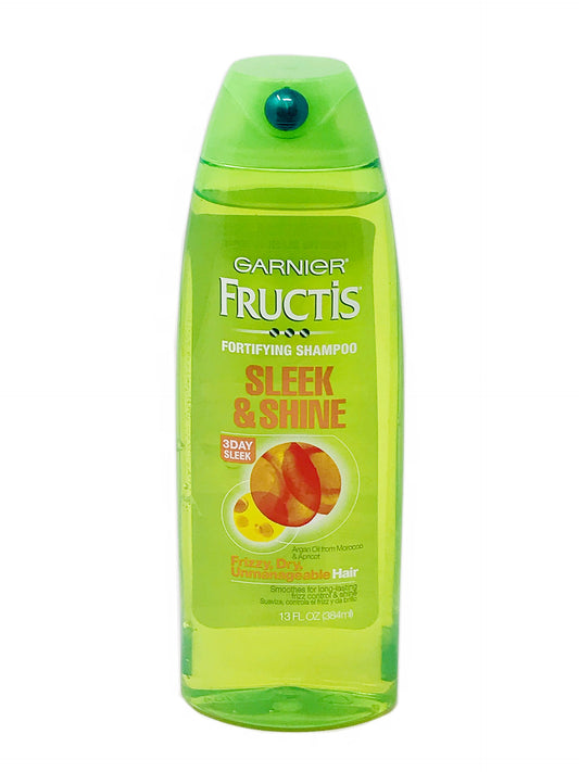 Garnier Fructis Sleek & Shine shampoo lather delivering smooth, manageable hair.