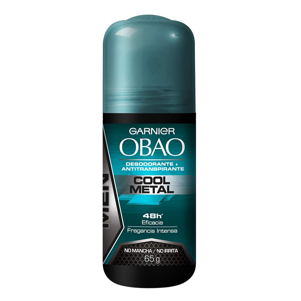 Garnier OBAO 48H roll-on bottle front view showing lasting odor control