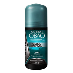 Garnier OBAO 48H roll-on bottle front view showing lasting odor control
