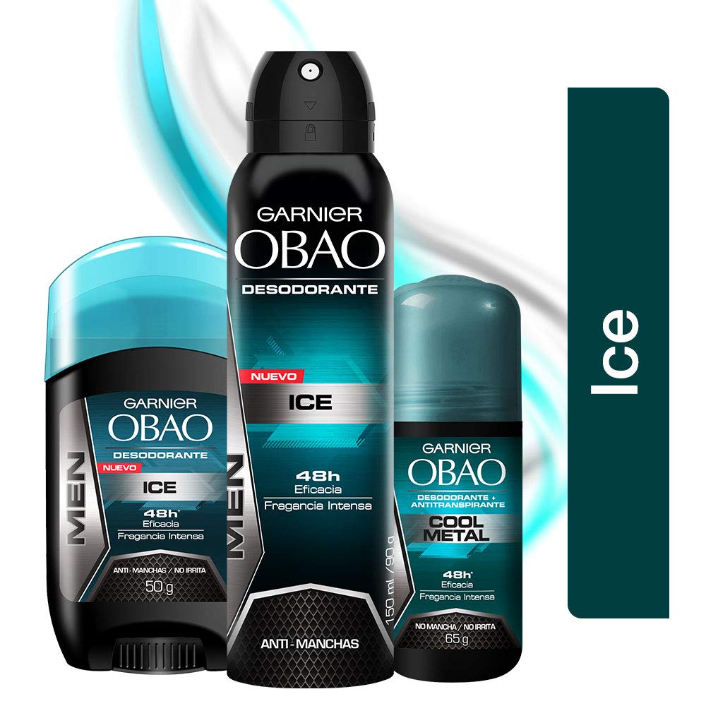 Garnier OBAO 65 g bottles in a four-pack, ideal for travel and gym