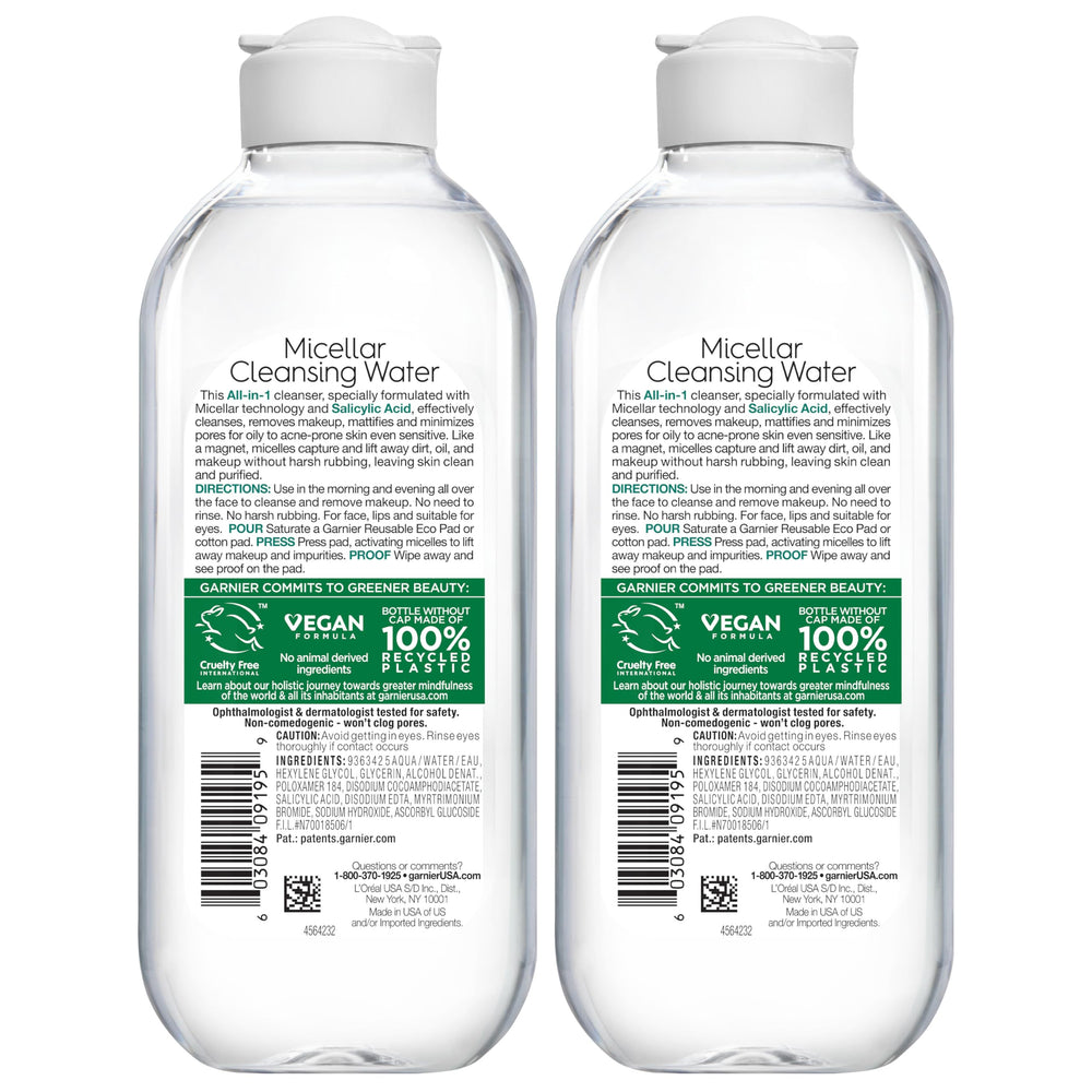 Garnier Pack of 2 bottles for everyday cleansing.