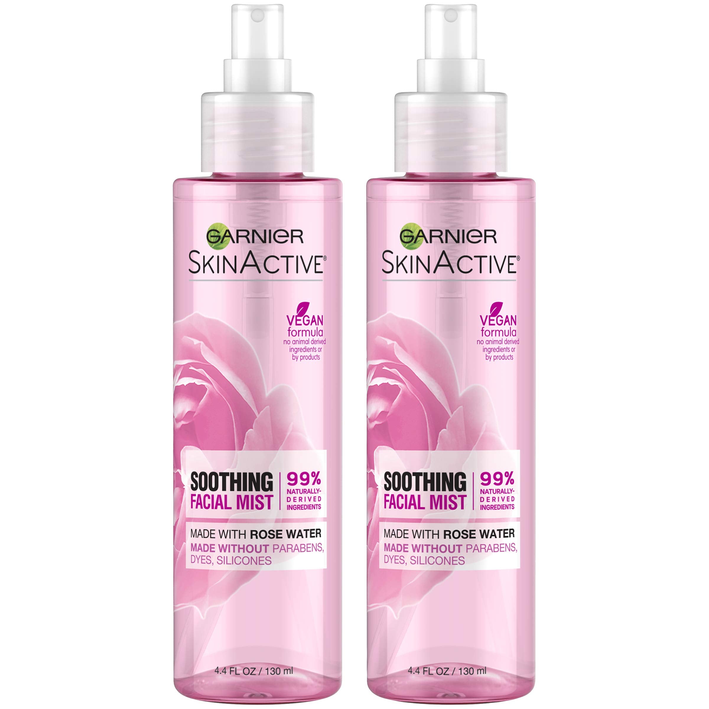 Garnier Rose Water Facial Mist for refreshing hydration on sensitive skin