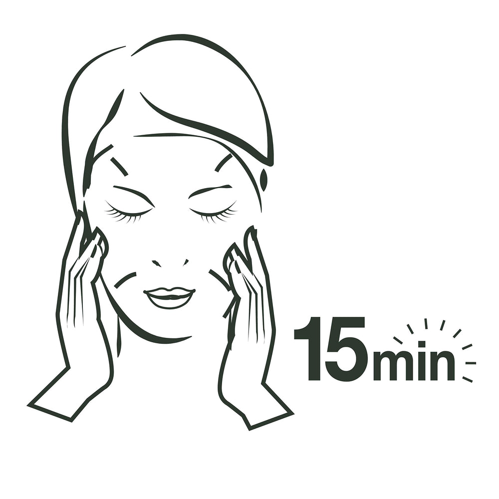 Garnier SkinActive charcoal mask texture close-up on skin.
