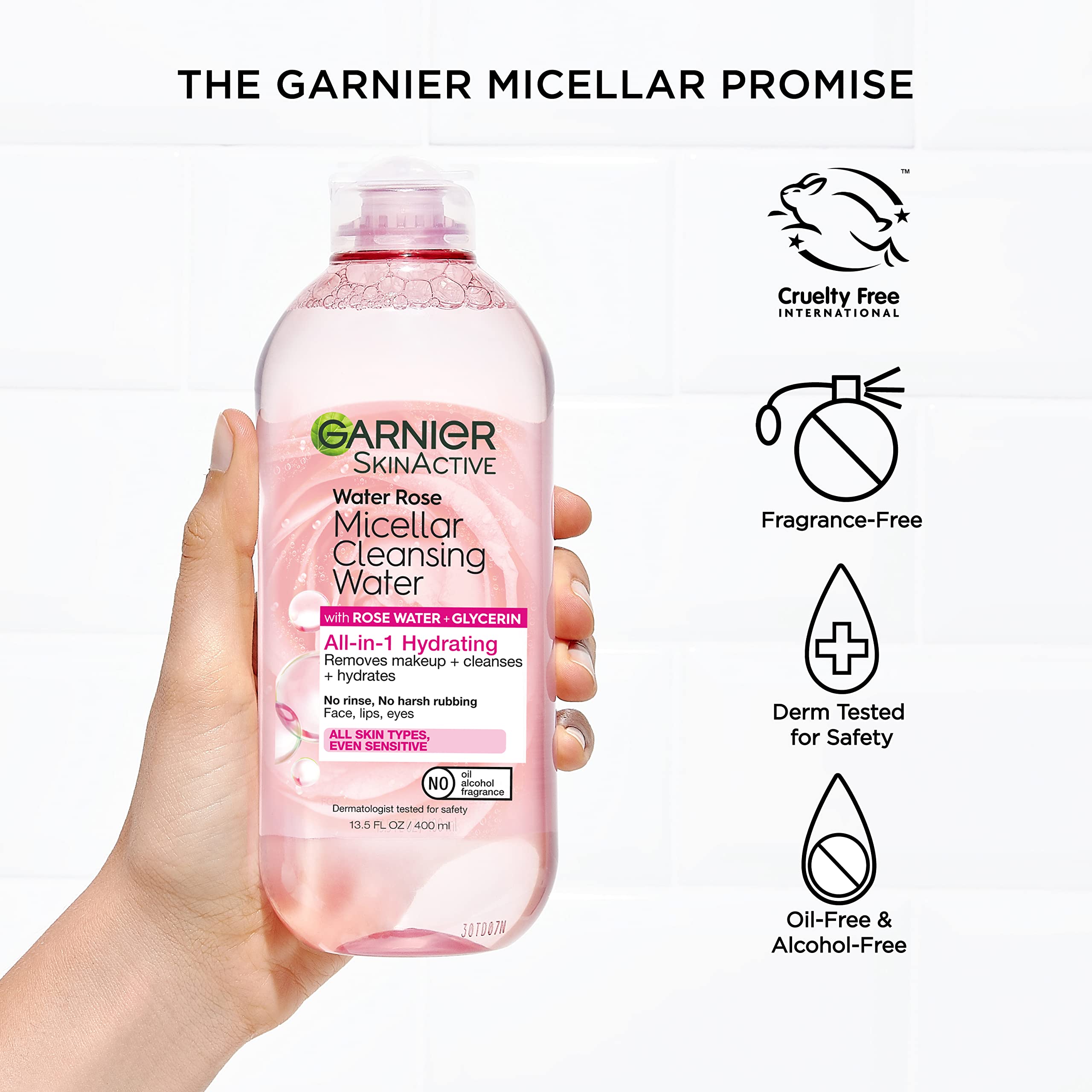 Garnier SkinActive packaging emphasizes vegan fragrance-free formula