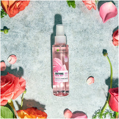 Garnier SkinActive Rose Water Mist skin hydration scene.
