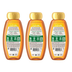 Garnier Whole Blends bottle close-up moisturizes dry hair