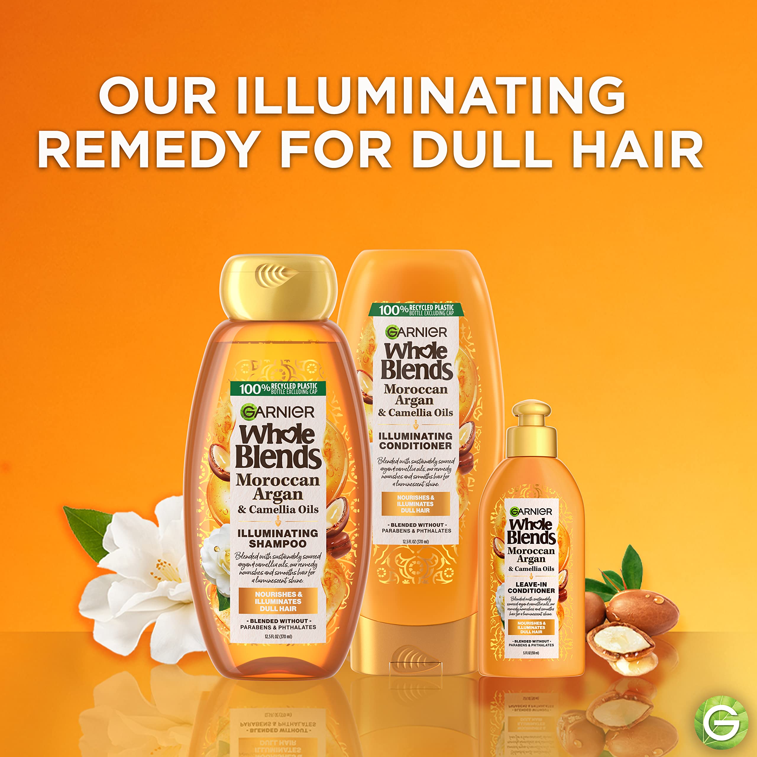 Garnier Whole Blends ingredients panel nourishes strands
