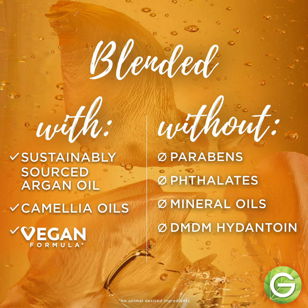 Garnier Whole Blends shampoo on sink, ready for your routine