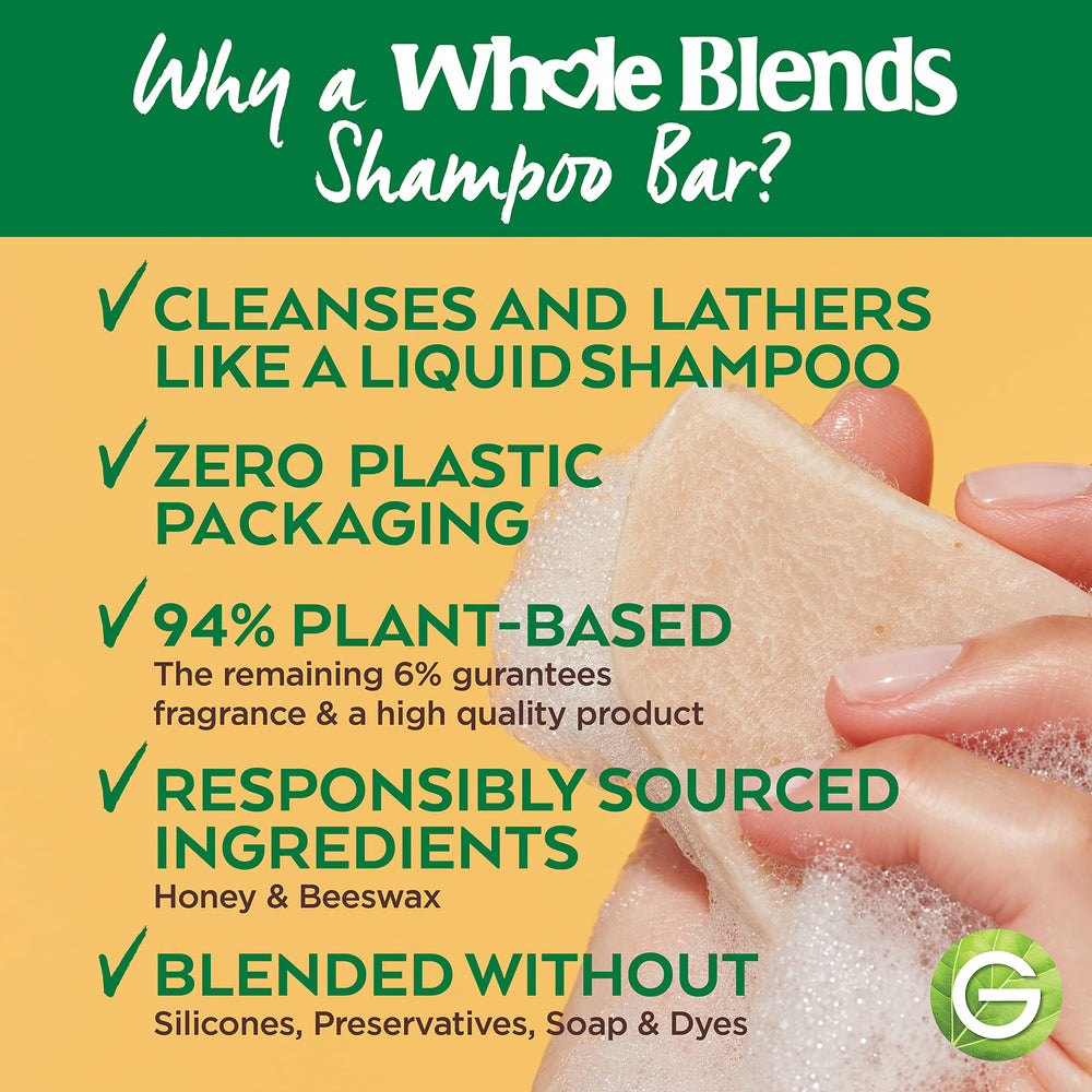 Garnier Whole Blends Restoring Honey Treasures bar foam being formed during lathering.