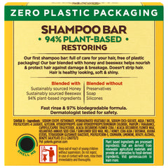 Garnier Whole Blends Restoring Honey Treasures bar packaging, FSC certified cardboard box.