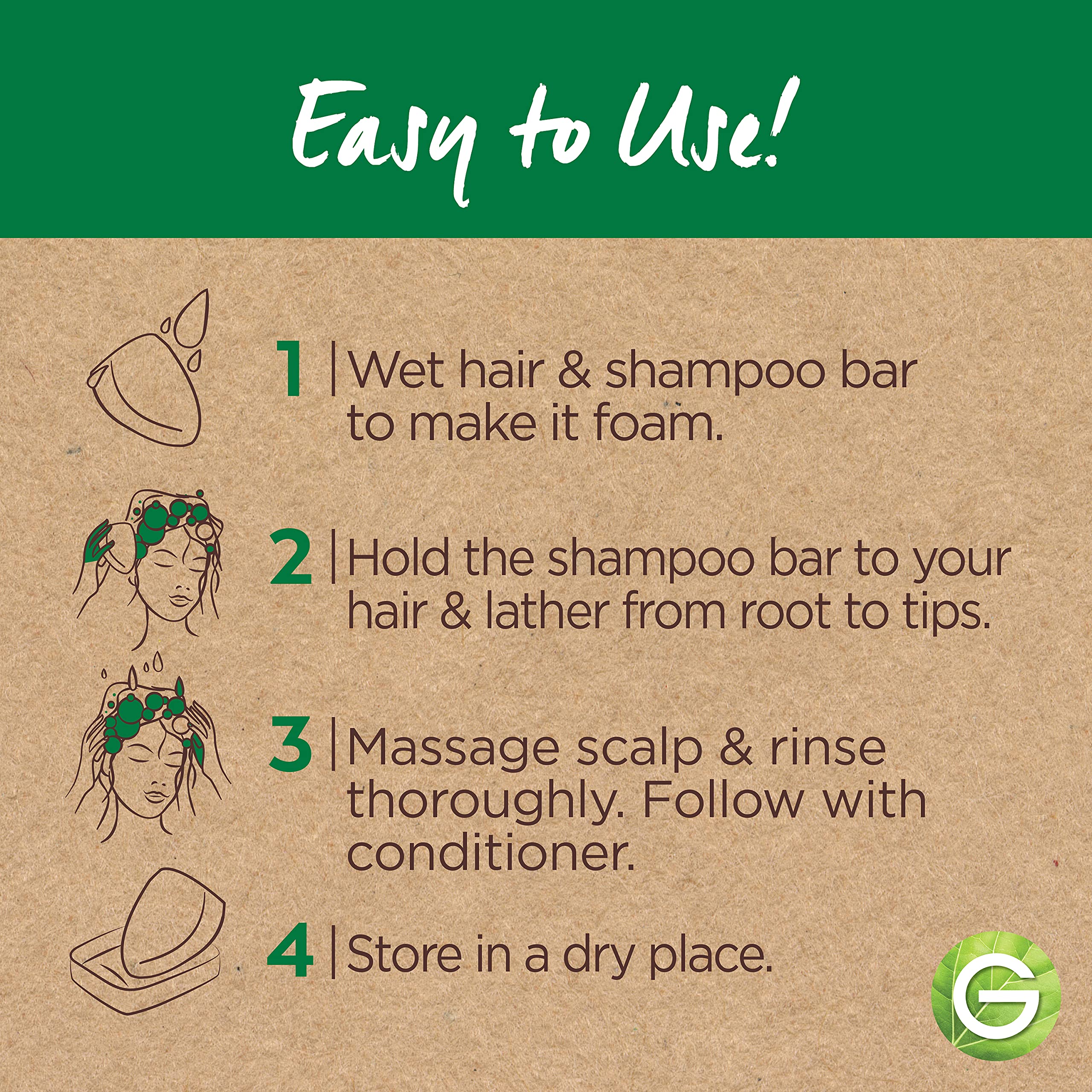 Wet hair with Garnier Restoring Honey Treasures bar ready to cleanse gently.