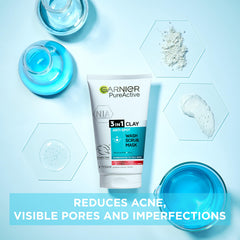 Garnier Skin Naturals Pure 3in1 wash foam texture highlights gentle cleansing.