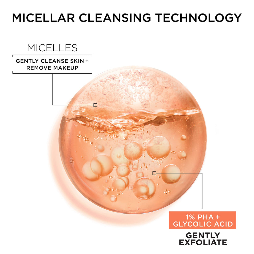 Garnier SkinActive Micellar Water removing makeup on the face quickly without rinsing.