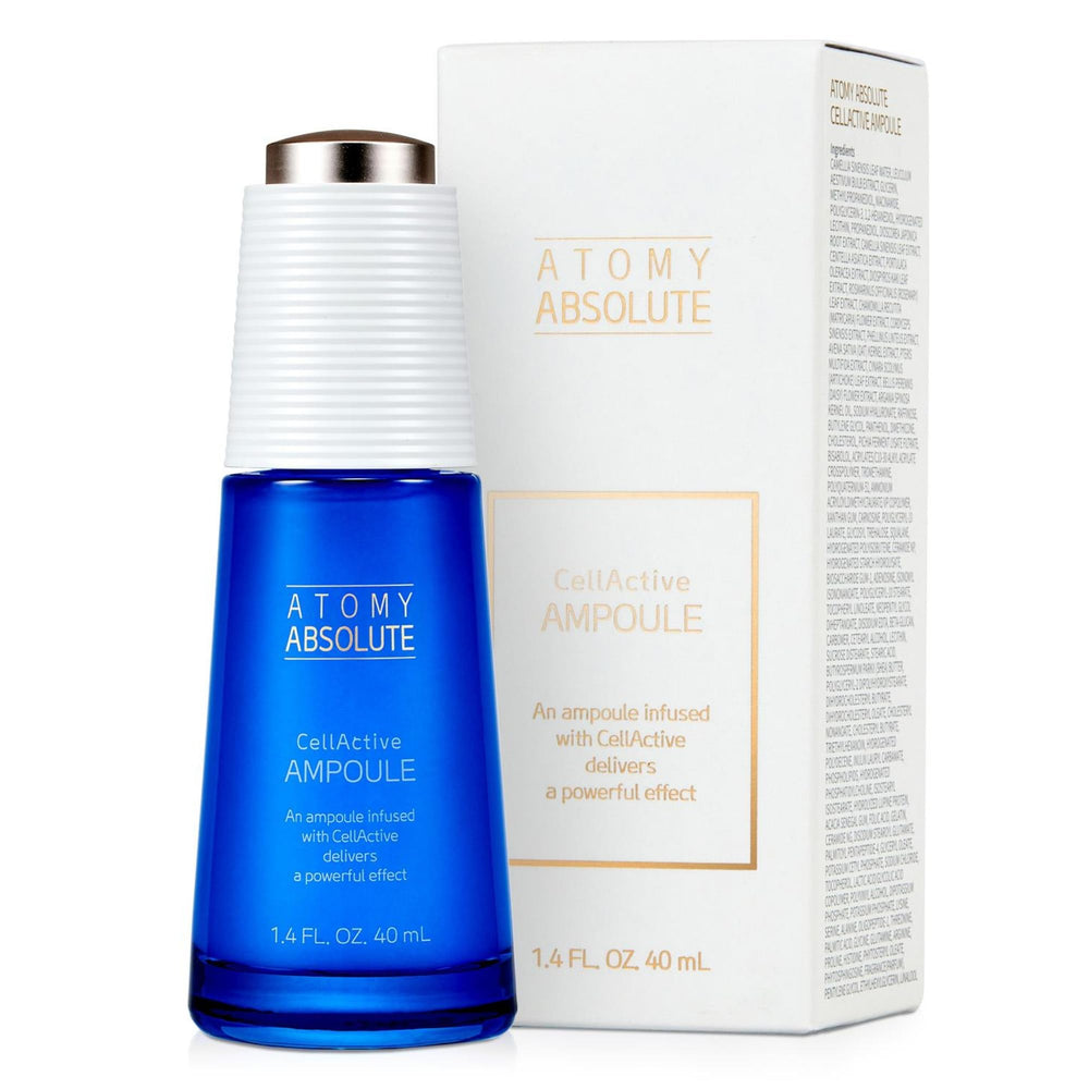 GASHINA STORY A.t.o.m.y ampoule bottle ready for daily skincare routine.