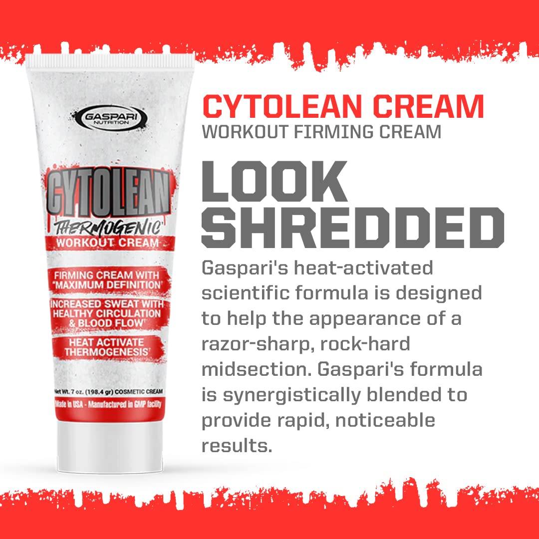 Gaspari Nutrition Cytolean Cream texture application showing smooth spread and absorption.