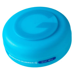 Gatsby Moving Rubber Cool jar close-up highlights paraben-free Japan-made formula.