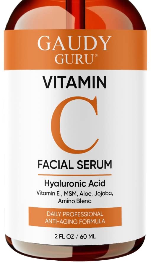 Gaudy Guru Vitamin C Serum dropper ready for daily application