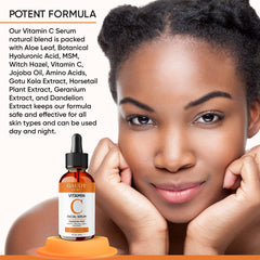 Gaudy Guru Vitamin C Serum providing a gentle glow on skin