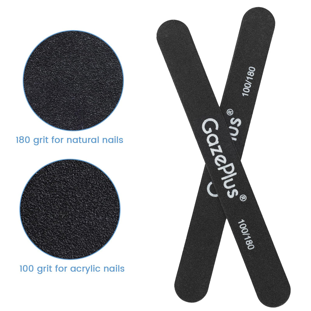 GAZEPPLUS emery boards with durable plastic core for professional shaping