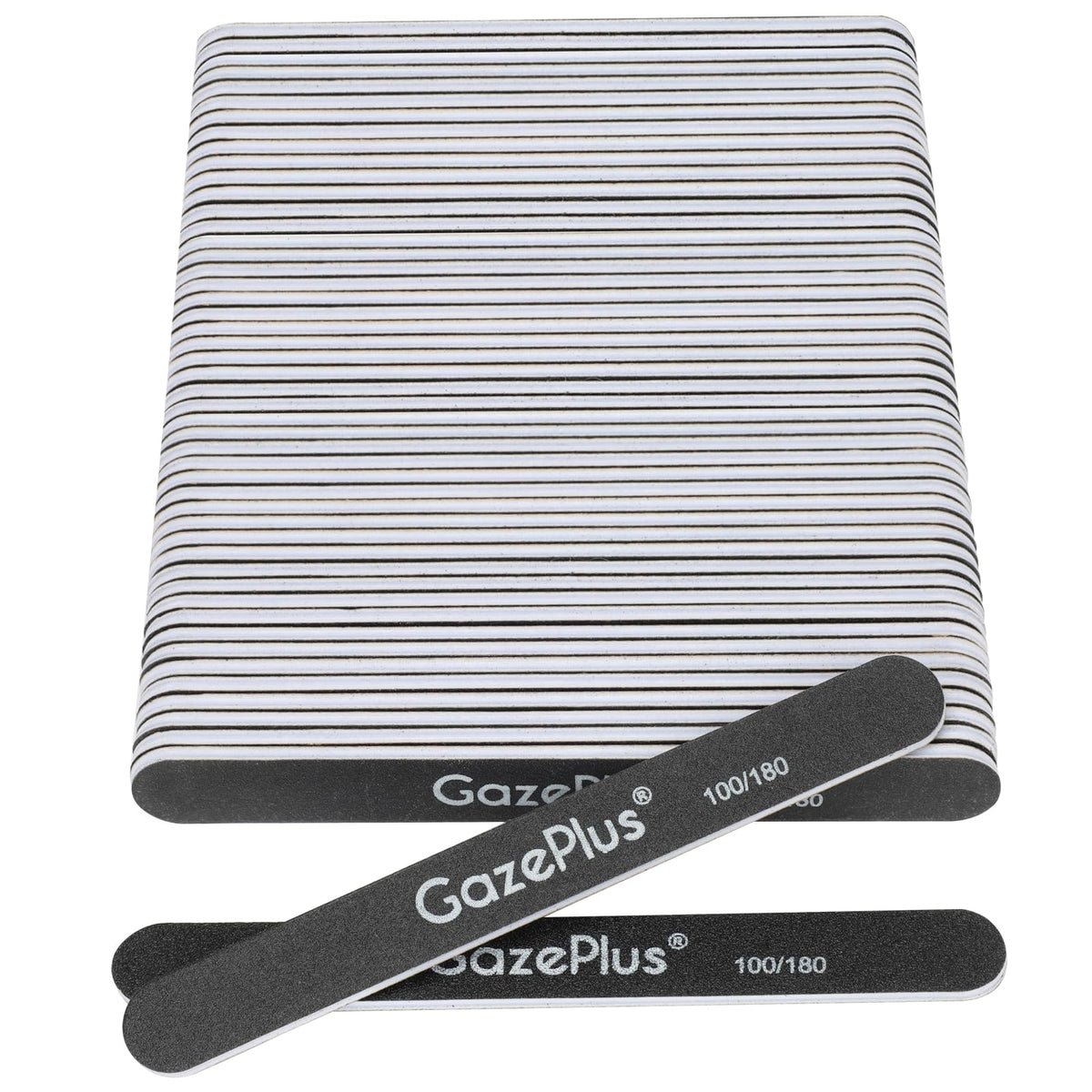 GAZEPPLUS nail files 7-inch dual grit for acrylic and natural nails