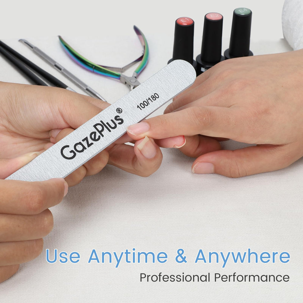 GAZEPPLUS bulk nail file set ideal for salons and home care routines.