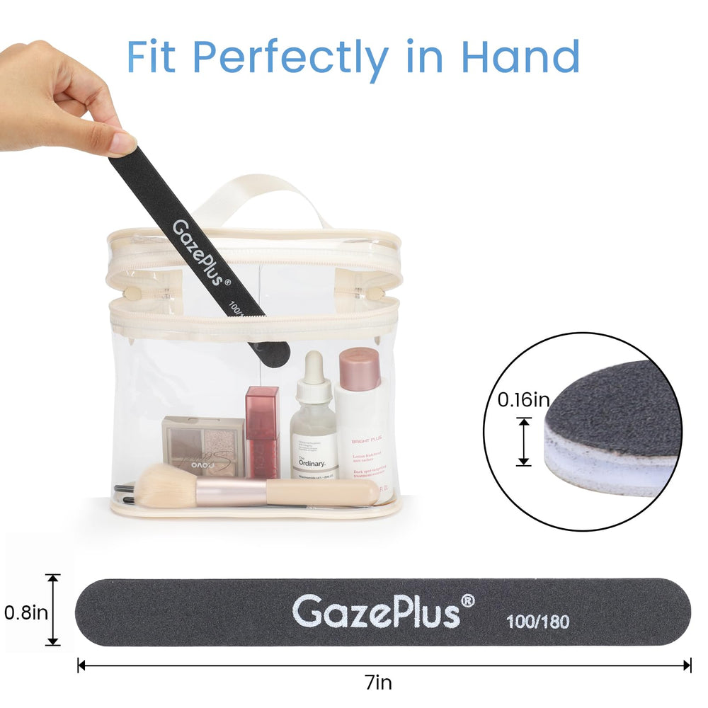 GAZEPPLUS travel-friendly nail files compact for home or salon use