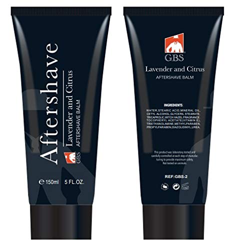 GBS After Shave Balm Lavender Bottle for soothing post-shave skin.