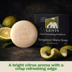 GBS bergamot lather forming rich foam for a comfortable shave