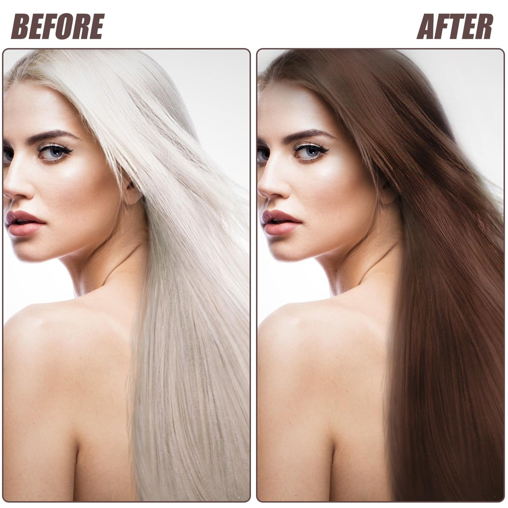 GDRFNP Hair Dye Shampoo packaging and bottle highlighting convenient 3-in-1 formula.