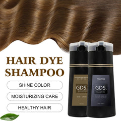 Wearing gloves while applying GDS Shampoo color at home