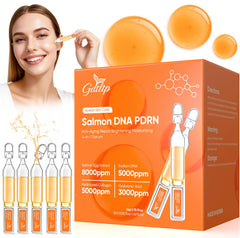 GDTLTP Salmon DNA Serum bottle close-up showing anti-aging formulation for radiant skin