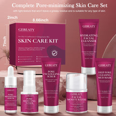 GEBEATY pore-minimizing set display showing refined texture and reduced oil