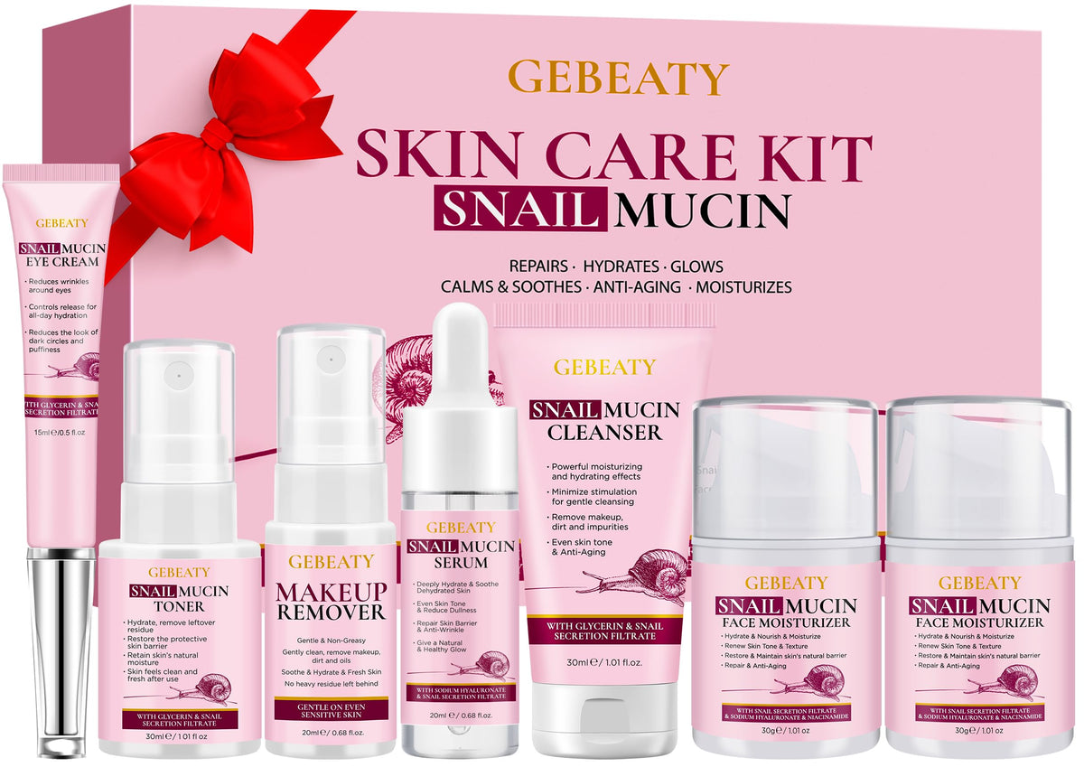 GEBEATY snail mucin cleanser bottle for gentle cleansing and hydration
