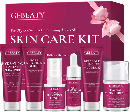 GEBEATY water-based cleanser bottle shown for oil control and prep skin