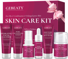 GEBEATY water-based cleanser bottle shown for oil control and prep skin