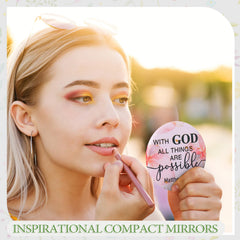 Geelin travel-size compact mirror, convenient for purses and trips.