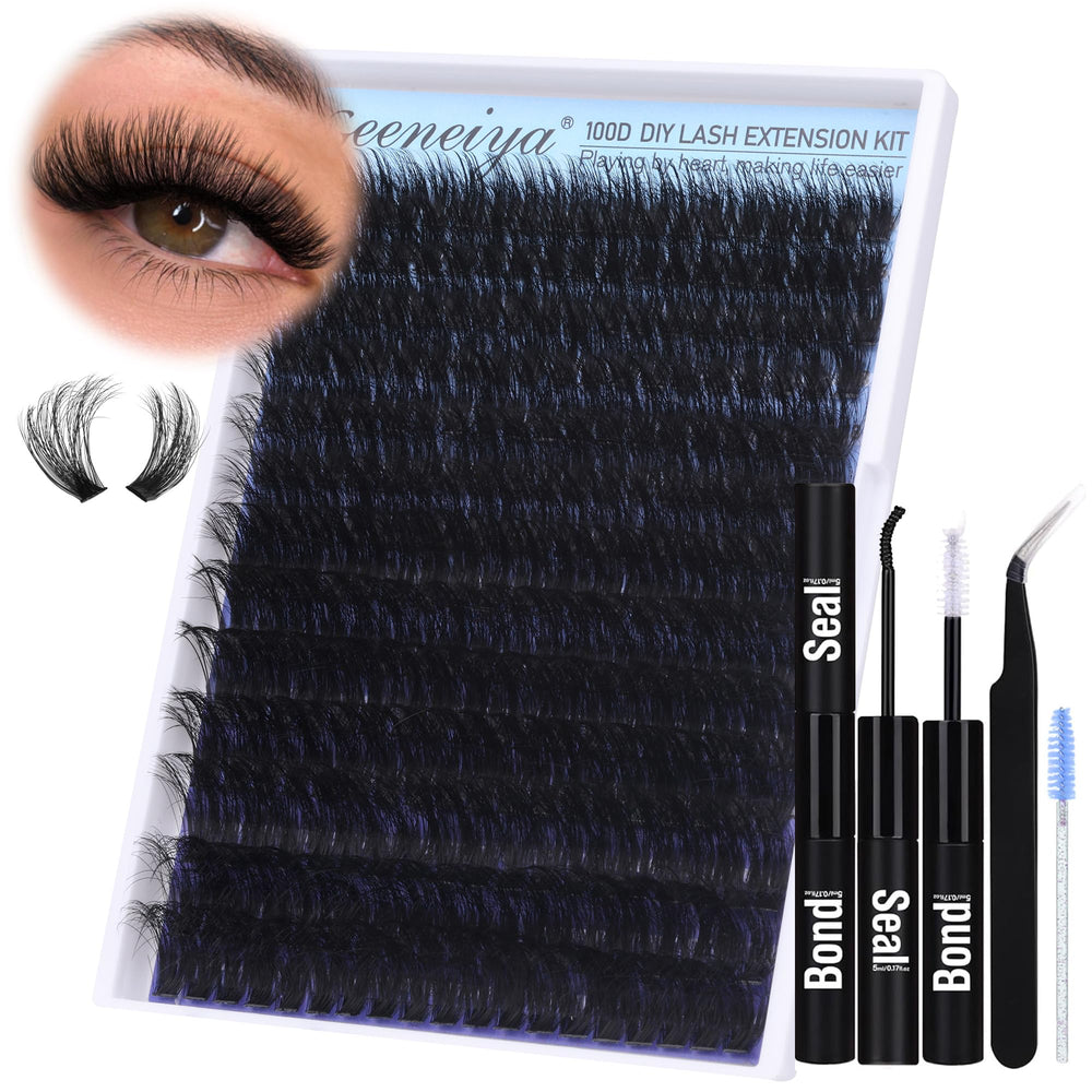 Geeneiya 100D lash extension kit for an at-home full lash look.
